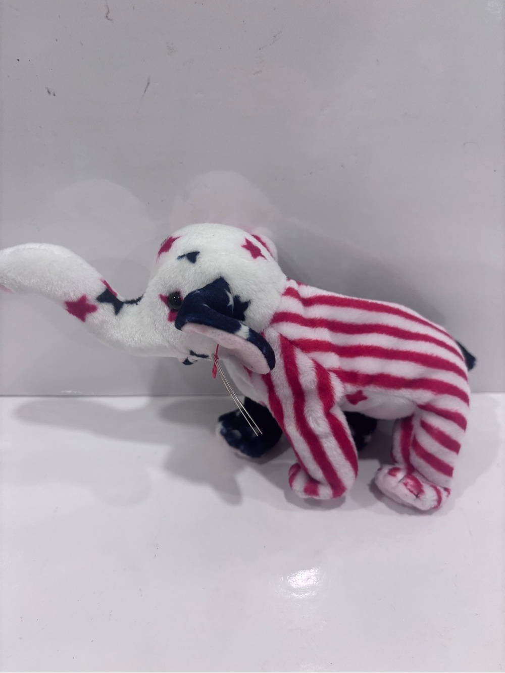 Ty Beanie baby Righty 2000 patriotic elephant retired w original tags USA plush